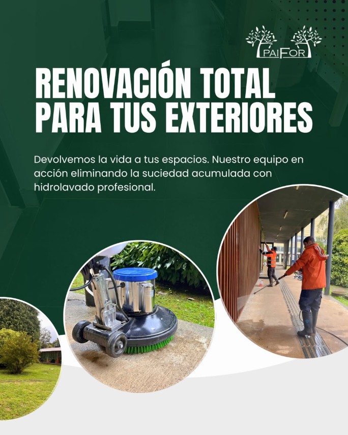 Equipo PAIFOR trabajando en áreas verdes